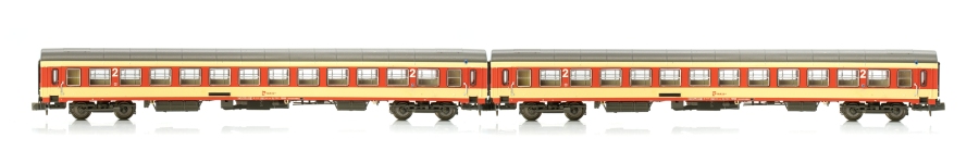 Jägerndorfer Collection JC60160 - N  2-tlg Personenwagenset 2. Kl. in Sparlack UIC-X der ÖBB; Ep. III